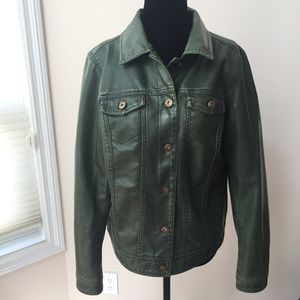 Cleo Green Faux Leather Jacket